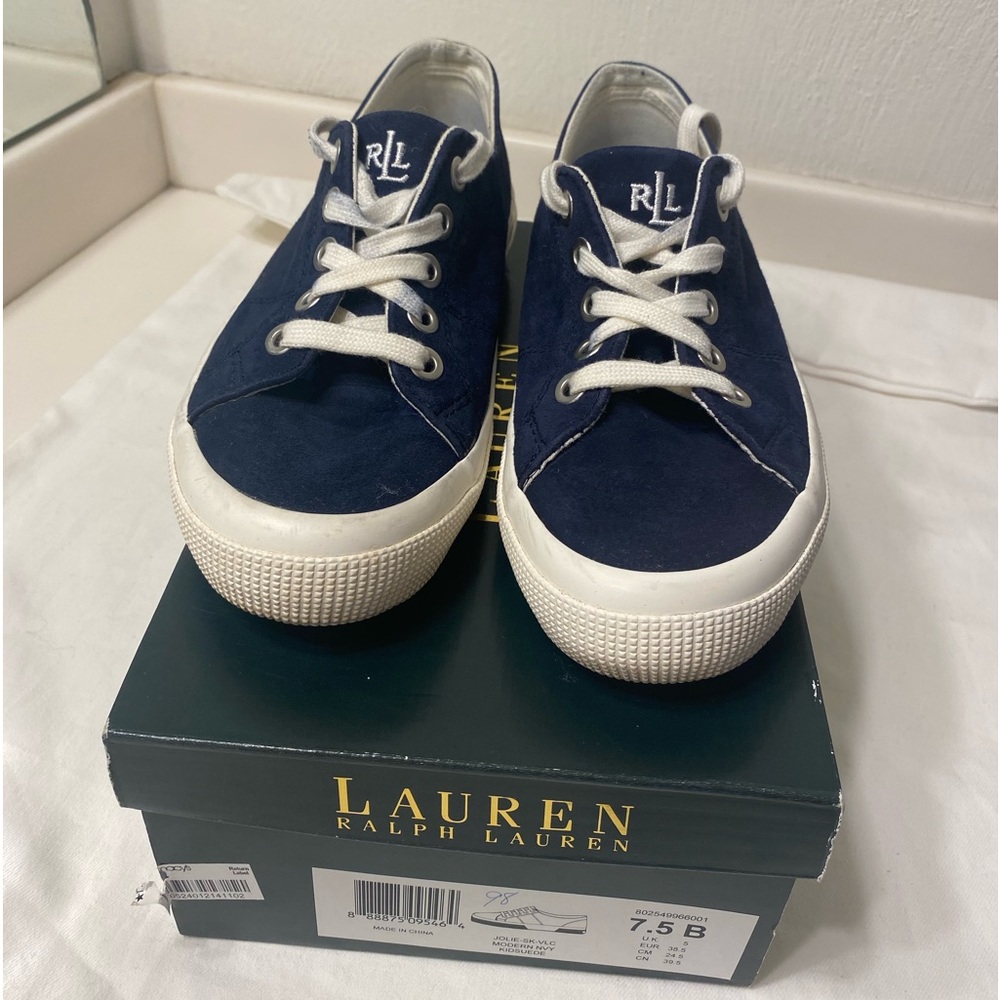 Lauren Ralph Lauren Jolie Canvas Sneakers 7.5 Navy